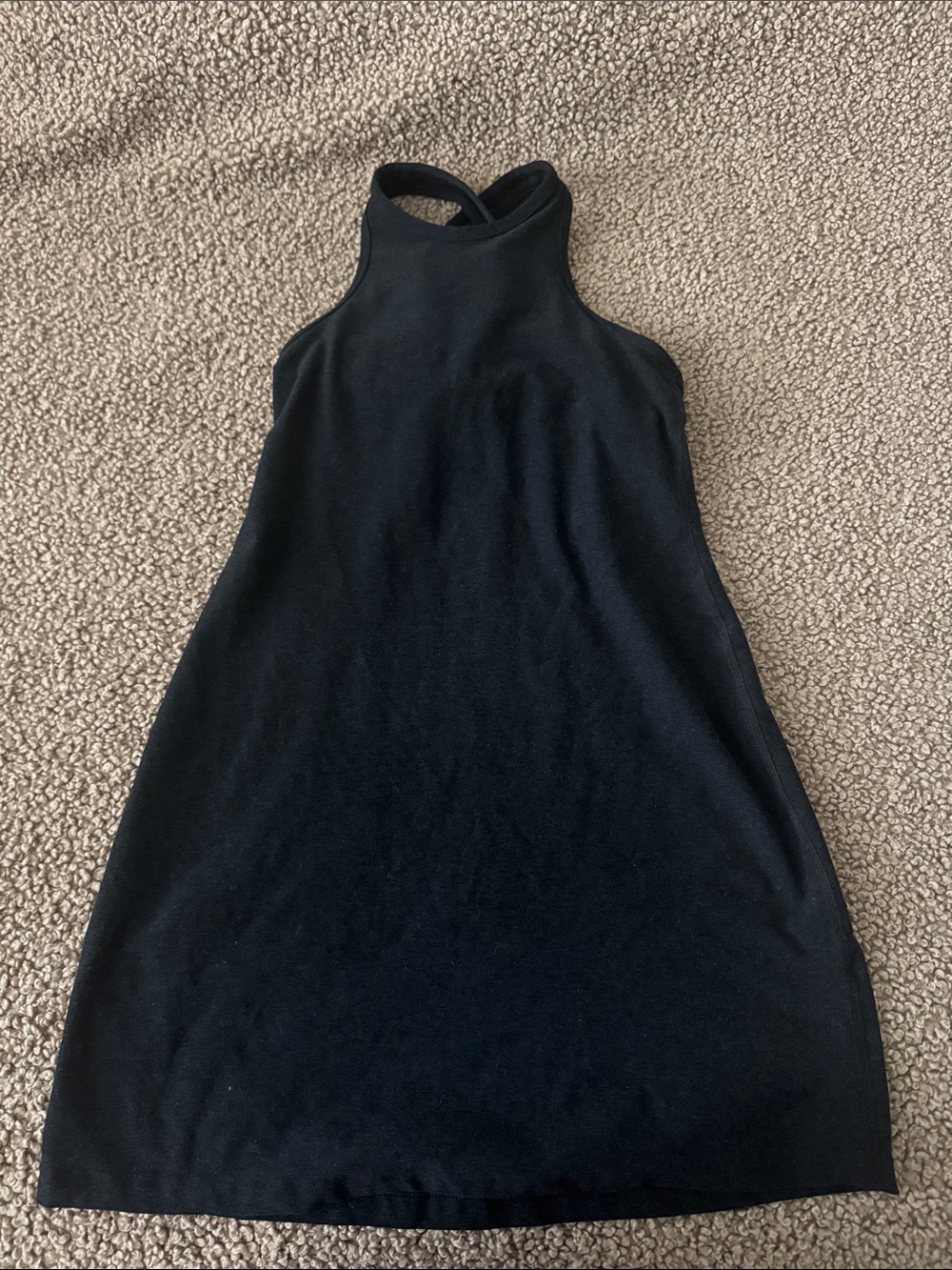 Black Halter Neck Dress with built in bra